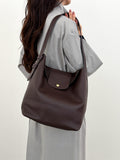 Handcrafted Top Grain Cowhide Leather Slouchy Bucket Bag | Women's Shoulder & Top-Handle Purse