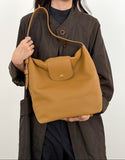 Handcrafted Top Grain Cowhide Leather Slouchy Bucket Bag | Women's Shoulder & Top-Handle Purse