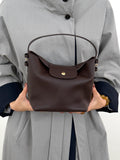 Handcrafted Top Grain Cowhide Leather Slouchy Bucket Bag | Women's Shoulder & Top-Handle Purse