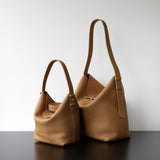 Handcrafted Top Grain Cowhide Leather Slouchy Bucket Bag | Women's Shoulder & Top-Handle Purse