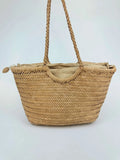 Handcrafted Woven Leather Tote Bag, Full Grain Leather Hand Woven Triple Jump Bamboo Style Ladies HOBO Bag, Summer Holiday Woven Bag
