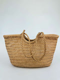 Handcrafted Woven Leather Tote Bag, Full Grain Leather Hand Woven Triple Jump Bamboo Style Ladies HOBO Bag, Summer Holiday Woven Bag