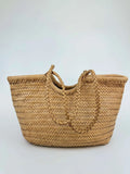 Handcrafted Woven Leather Tote Bag, Full Grain Leather Hand Woven Triple Jump Bamboo Style Ladies HOBO Bag, Summer Holiday Woven Bag