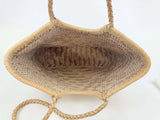 Handcrafted Woven Leather Tote Bag, Full Grain Leather Hand Woven Triple Jump Bamboo Style Ladies HOBO Bag, Summer Holiday Woven Bag