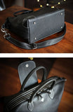Handmade TC Cowhide Leather Duffle Bag – Men's Travel Weekender | Two Sizes, Pebbled Leather, Adjustable Shoulder Strap