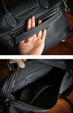 Handmade TC Cowhide Leather Duffle Bag – Men's Travel Weekender | Two Sizes, Pebbled Leather, Adjustable Shoulder Strap