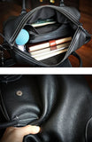 Handmade TC Cowhide Leather Duffle Bag – Men's Travel Weekender | Two Sizes, Pebbled Leather, Adjustable Shoulder Strap