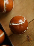 Handmade Cowhide Leather Baseball | 7.5cm Handcrafted Decorative Display Ball | Luxury Leather Baseball Gift