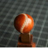 Handmade Cowhide Leather Baseball | 7.5cm Handcrafted Decorative Display Ball | Luxury Leather Baseball Gift