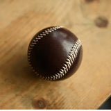 Handmade Cowhide Leather Baseball | 7.5cm Handcrafted Decorative Display Ball | Luxury Leather Baseball Gift