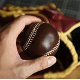 Handmade Cowhide Leather Baseball | 7.5cm Handcrafted Decorative Display Ball | Luxury Leather Baseball Gift