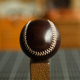 Handmade Cowhide Leather Baseball | 7.5cm Handcrafted Decorative Display Ball | Luxury Leather Baseball Gift