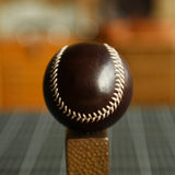Handmade Cowhide Leather Baseball | 7.5cm Handcrafted Decorative Display Ball | Luxury Leather Baseball Gift