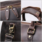 Handmade Full Grain Leather Duffle Bag, Cowhide Large Vacation Travel Bag, Classic Travel Holdall, Lightweight Cabin Luggage, Best Men Gift