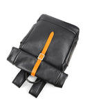 Handmade Full Grain Leather Roll-Top Backpack, Men’s Large Travel Bag & 14" Laptop Rucksack