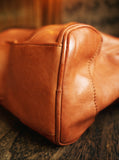 Handmade Italian Full-Grain Leather Vintage Duffle Bag – Solid Brass Hardware | Weekend Travel Bag with Detachable Shoulder Strap