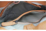 Handmade Leather Crossbody Bucket Bag, Full Grain Cowhide Floral Cut-Out Designer Bucket Bags For Women