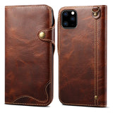 Handmade Leather iPhone and Samsung Case: Vintage Style Mobile Wallet Cases, Card Slots & Strap