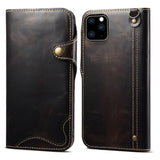 Handmade Leather iPhone and Samsung Case: Vintage Style Mobile Wallet Cases, Card Slots & Strap