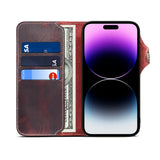 Handmade Leather iPhone and Samsung Case: Vintage Style Mobile Wallet Cases, Card Slots & Strap