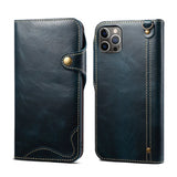 Handmade Leather iPhone and Samsung Case: Vintage Style Mobile Wallet Cases, Card Slots & Strap