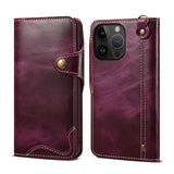 Handmade Leather iPhone and Samsung Case: Vintage Style Mobile Wallet Cases, Card Slots & Strap