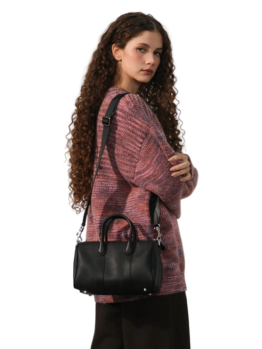 Handmade Top Grain Cowhide Leather Boston Bag | Crossbody & Satchel