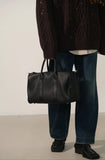 Handmade Top Grain Cowhide Leather Boston Bag | Crossbody & Satchel