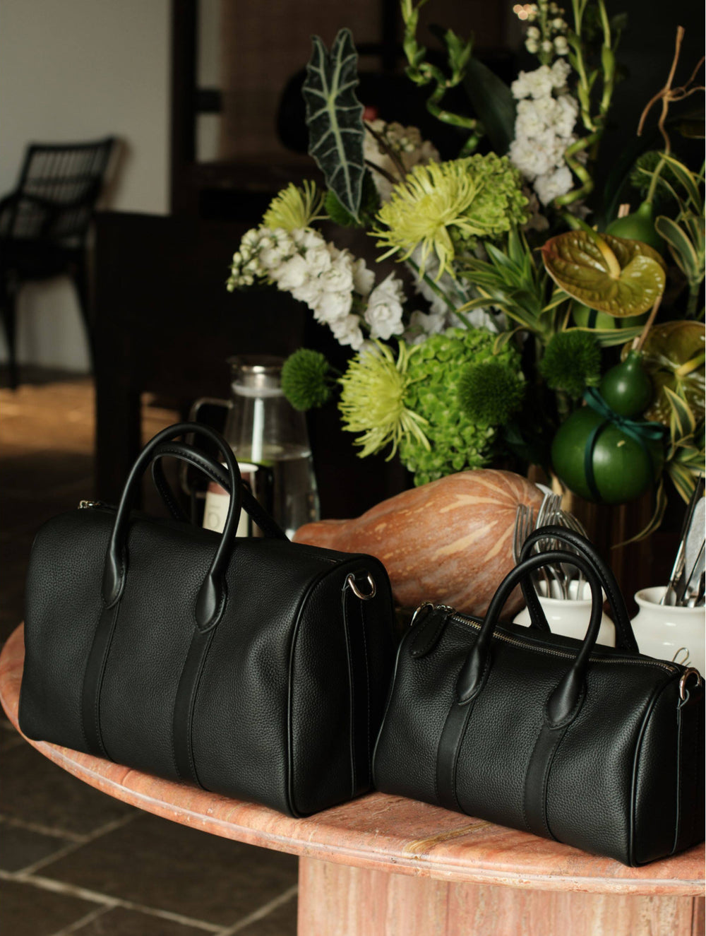 Handmade Top Grain Leather Bag, Luxury Boston Satchel & Crossbody Bag for Traveling, Best Everyday Carry Bag for Women Black