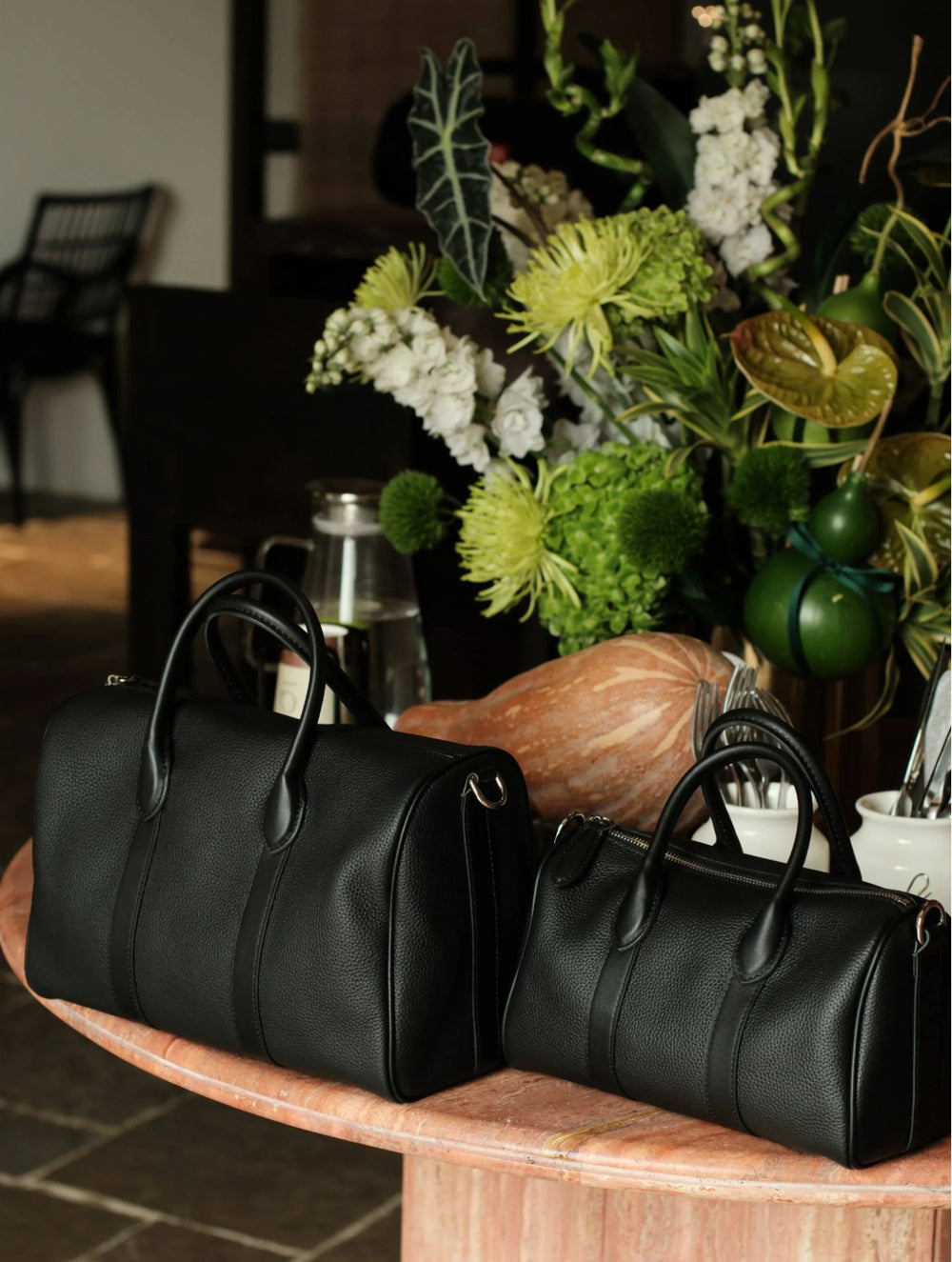 Handmade Top Grain Leather Bag, Luxury Boston Satchel & Crossbody Bag for Traveling, Best Everyday Carry Bag for Women Black