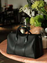 Handmade Top Grain Leather Bag, Luxury Boston Satchel & Crossbody Bag for Traveling, Best Everyday Carry Bag for Women Black