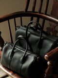 Handmade Top Grain Leather Bag, Luxury Boston Satchel & Crossbody Bag for Traveling, Best Everyday Carry Bag for Women Black