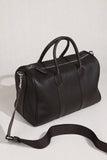 Handmade Top Grain Leather Bag, Luxury Boston Satchel & Crossbody Bag for Traveling, Best Everyday Carry Bag for Women Ebony