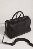 Handmade Top Grain Leather Bag, Luxury Boston Satchel & Crossbody Bag for Traveling, Best Everyday Carry Bag for Women Ebony