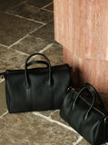 Handmade Top Grain Leather Bag, Luxury Boston Satchel & Crossbody Bag for Traveling, Best Everyday Carry Bag for Women Black