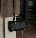Handmade Top Grain Leather Bag, Luxury Boston Satchel & Crossbody Bag for Traveling, Best Everyday Carry Bag for Women Black