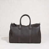 Handmade Top Grain Leather Bag, Luxury Boston Satchel & Crossbody Bag for Traveling, Best Everyday Carry Bag for Women Ebony