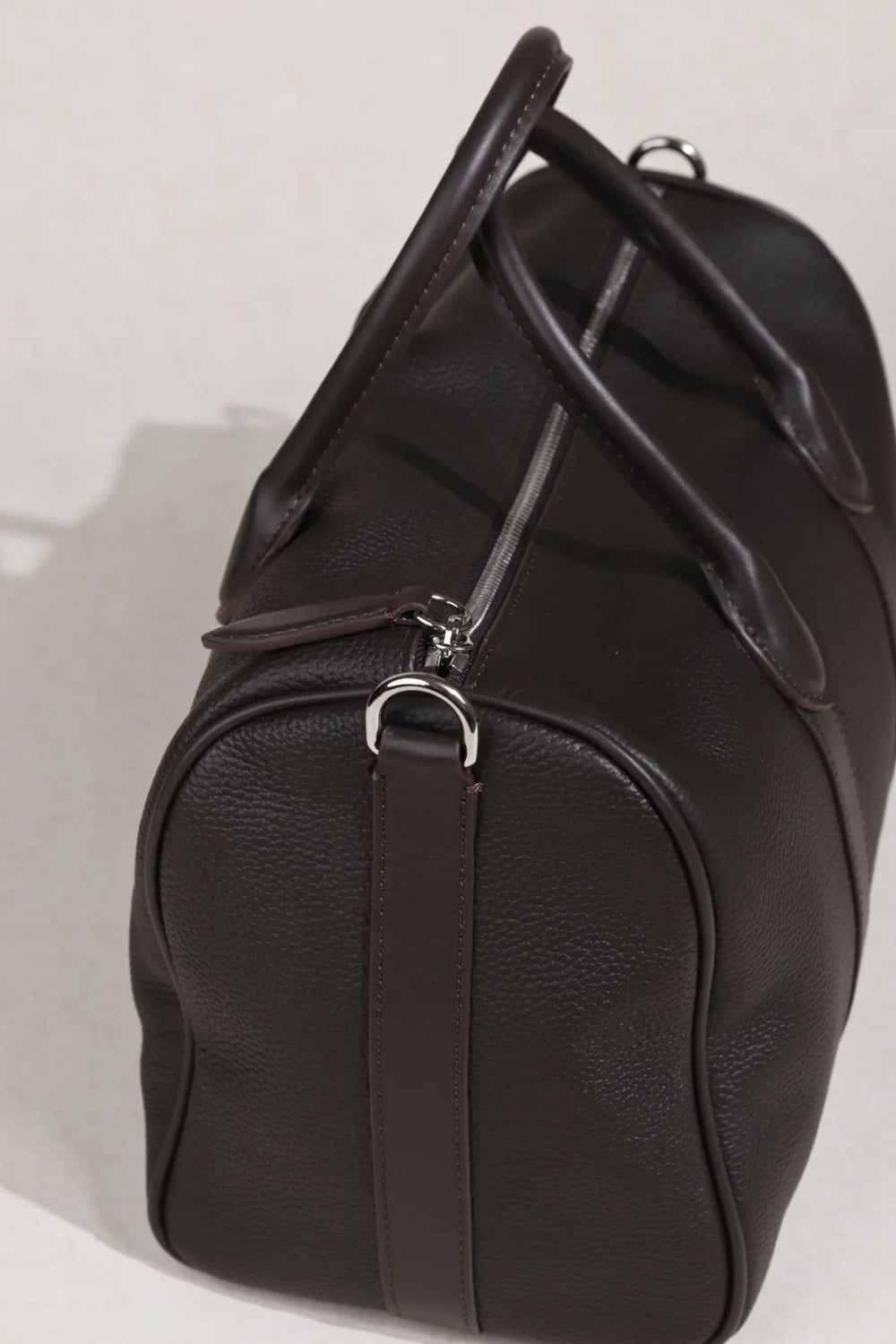 Handmade Top Grain Leather Bag, Luxury Boston Satchel & Crossbody Bag for Traveling, Best Everyday Carry Bag for Women Ebony