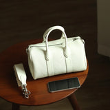 Handmade Top Grain Cowhide Leather Boston Bag | Crossbody & Satchel