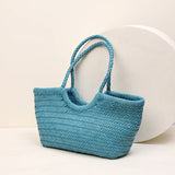 Handmade Woven Leather Tote Bag, Full Grain Leather Hand Woven Triple Jump Bamboo Ladies HoBo Bag, Curve Opening Summer Holiday Basket Bag