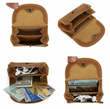 Handmade leather wallet | Full Grain Leather Vintage Purse | Short Wallet small vintage card wallet Coin Pouch for women Handmade