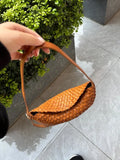 Handwoven Cowhide Leather Hobo Bag | Luxury Intrecciato Crossbody & Shoulder Bag | Minimalist Bag