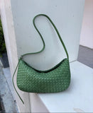Handwoven Cowhide Leather Hobo Bag | Luxury Intrecciato Crossbody & Shoulder Bag | Minimalist Bag