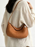 Handwoven Cowhide Leather Hobo Bag | Luxury Intrecciato Crossbody & Shoulder Bag | Minimalist Bag