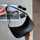 Handwoven Cowhide Leather Hobo Bag | Luxury Intrecciato Crossbody & Shoulder Bag | Minimalist Bag