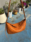 Handwoven Cowhide Leather Hobo Bag | Luxury Intrecciato Crossbody & Shoulder Bag | Minimalist Bag