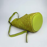 Handwoven Full-Grain Leather Bucket Bag | Stylish Shoulder Bag for Women | Leather Beach Bag