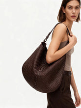 Handwoven Full Grain Leather Hobo Bag | Slouchy Large Shoulder Tote