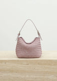 Handwoven Full Grain Leather Hobo Bag | Vintage Basketweave Shoulder & Crossbody Bag
