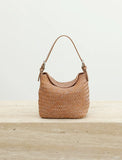 Handwoven Full Grain Leather Hobo Bag | Vintage Basketweave Shoulder & Crossbody Bag